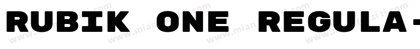 Rubik One Regula字体转换